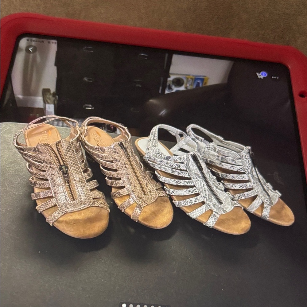 AEROSOLES Silver wedge sandals, the beige color have sold